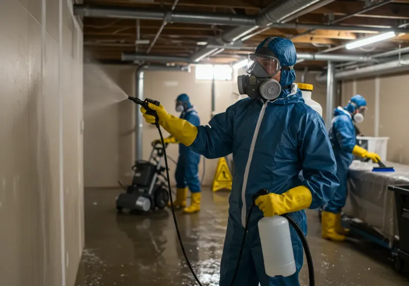 Basement Sanitization and Antimicrobial Treatment process in Cumberland County, KY