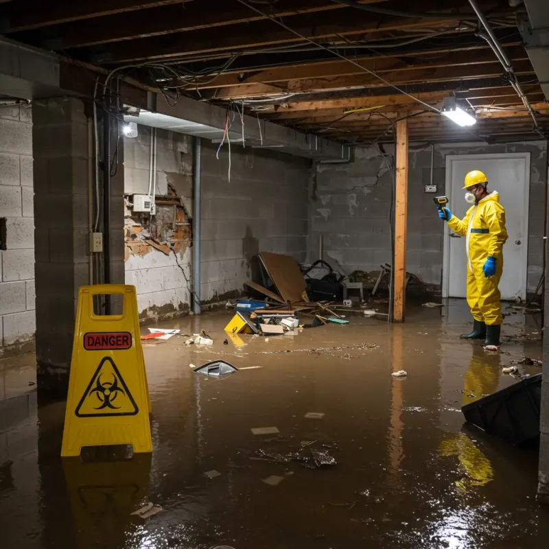 Flooded Basement Electrical Hazard in Cumberland County, KY Property