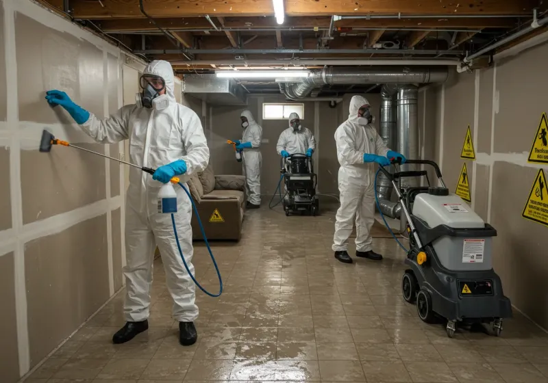Basement Moisture Removal and Structural Drying process in Cumberland County, KY